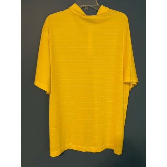 Nike Golf Dri Fit - Yellow/White Stripe Mens Polo - Size XL - Picture 2 of 2